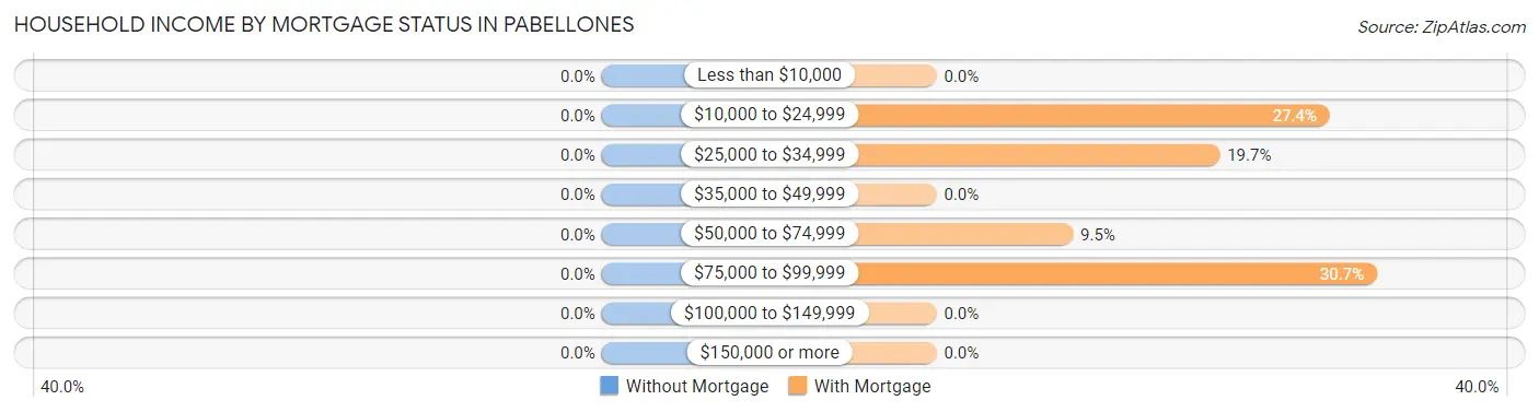 Household Income by Mortgage Status in Pabellones