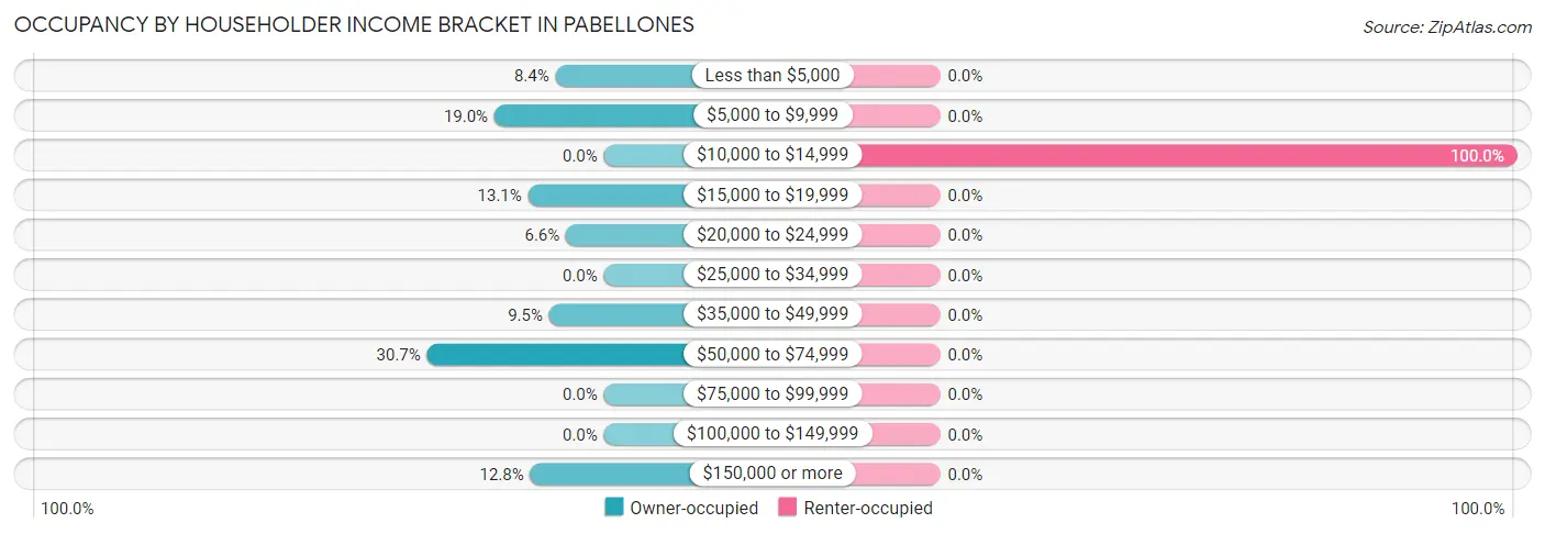 Occupancy by Householder Income Bracket in Pabellones