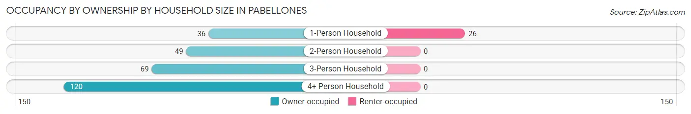Occupancy by Ownership by Household Size in Pabellones