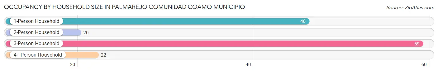 Occupancy by Household Size in Palmarejo comunidad Coamo Municipio