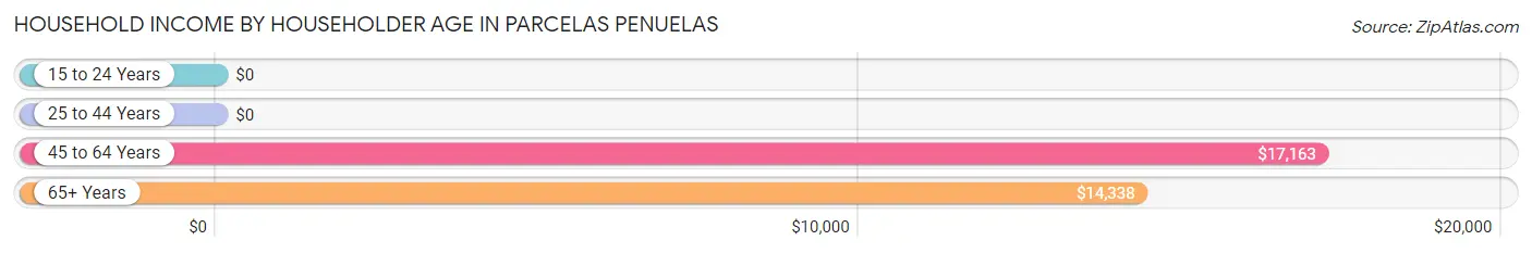 Household Income by Householder Age in Parcelas Penuelas