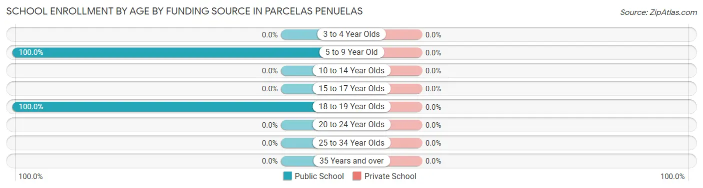 School Enrollment by Age by Funding Source in Parcelas Penuelas