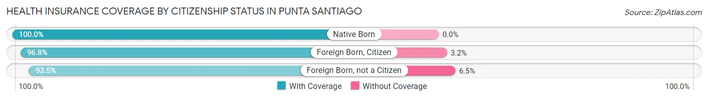 Health Insurance Coverage by Citizenship Status in Punta Santiago