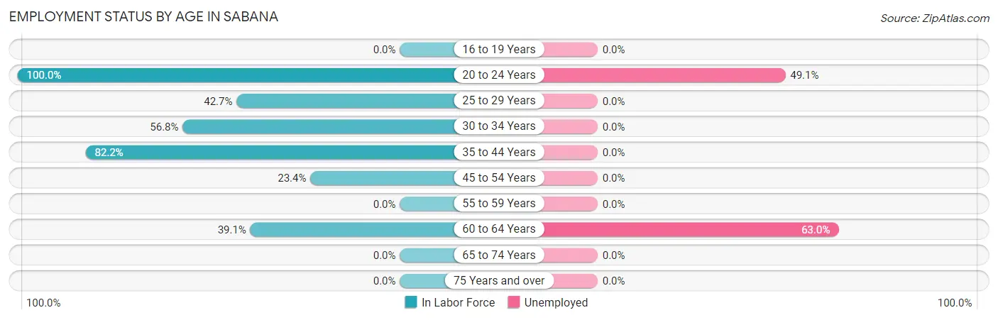 Employment Status by Age in Sabana