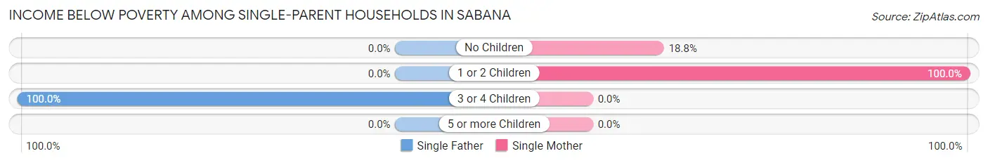 Income Below Poverty Among Single-Parent Households in Sabana