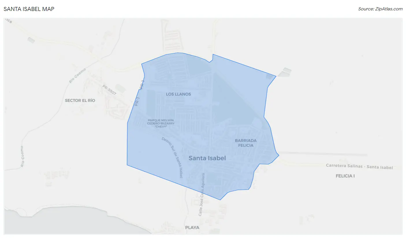 Santa Isabel Map