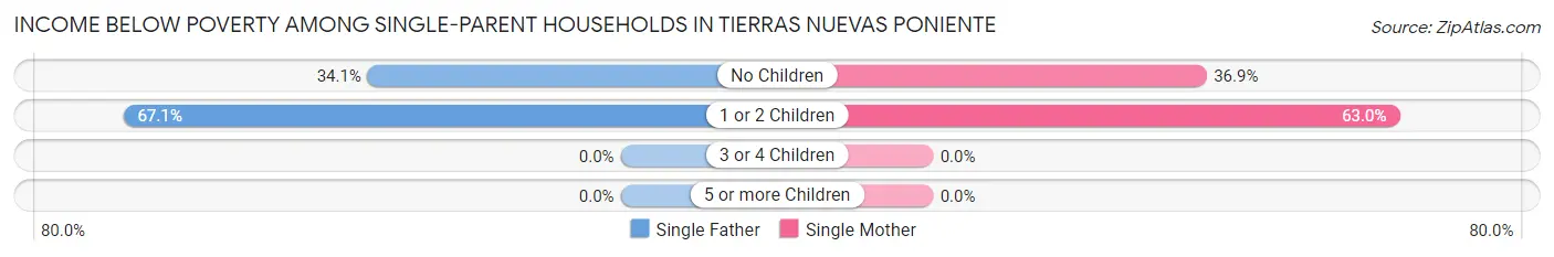 Income Below Poverty Among Single-Parent Households in Tierras Nuevas Poniente