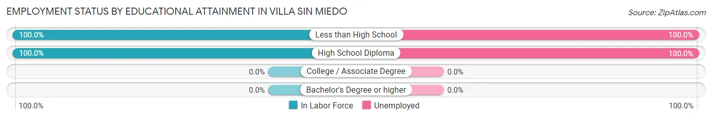 Employment Status by Educational Attainment in Villa Sin Miedo