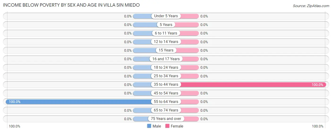 Income Below Poverty by Sex and Age in Villa Sin Miedo