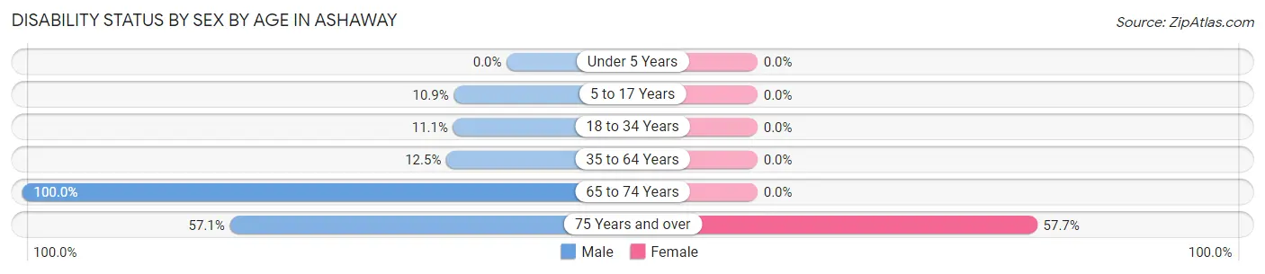 Disability Status by Sex by Age in Ashaway