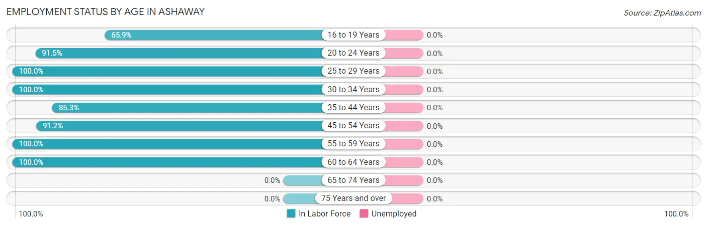 Employment Status by Age in Ashaway