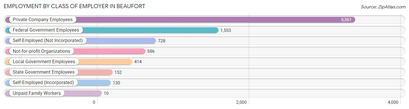 Employment by Class of Employer in Beaufort