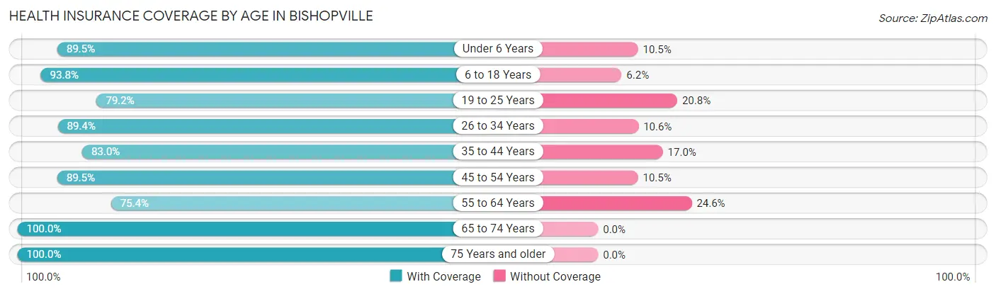 Health Insurance Coverage by Age in Bishopville