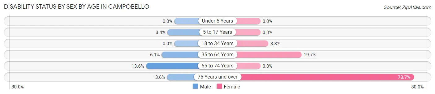 Disability Status by Sex by Age in Campobello