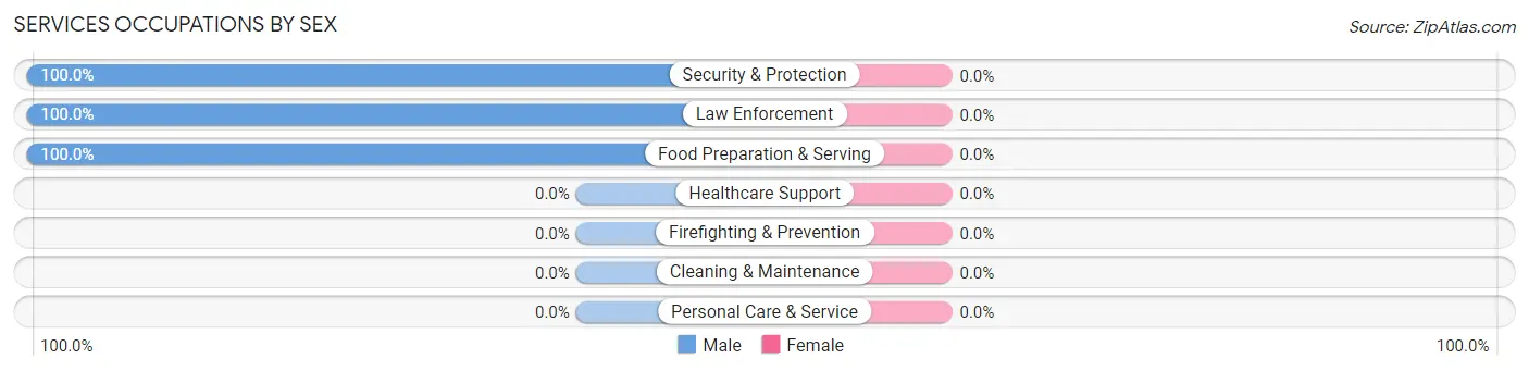 Services Occupations by Sex in Centenary