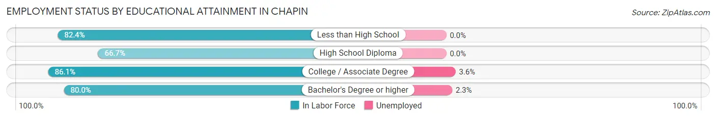 Employment Status by Educational Attainment in Chapin