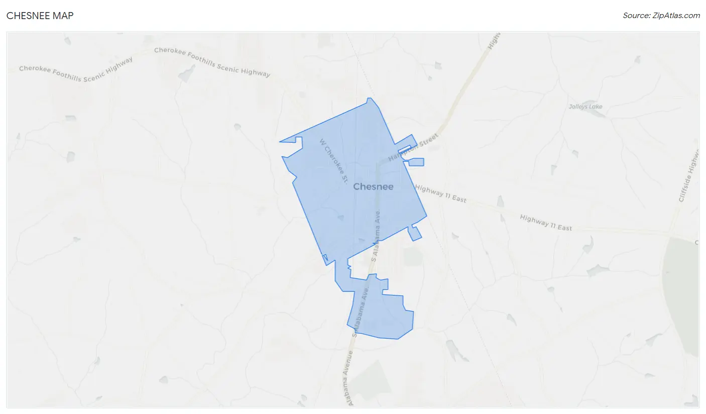 Chesnee Map