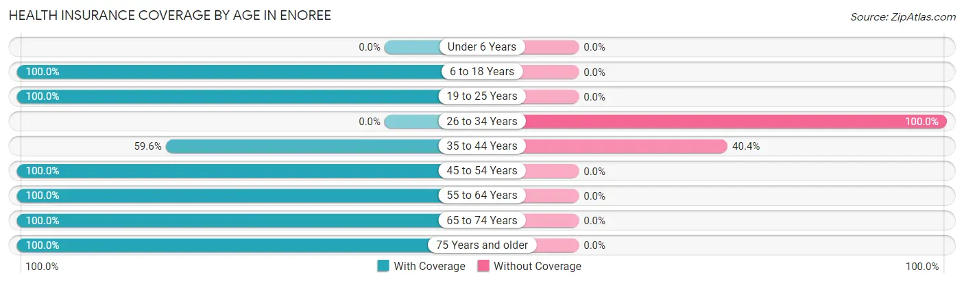 Health Insurance Coverage by Age in Enoree