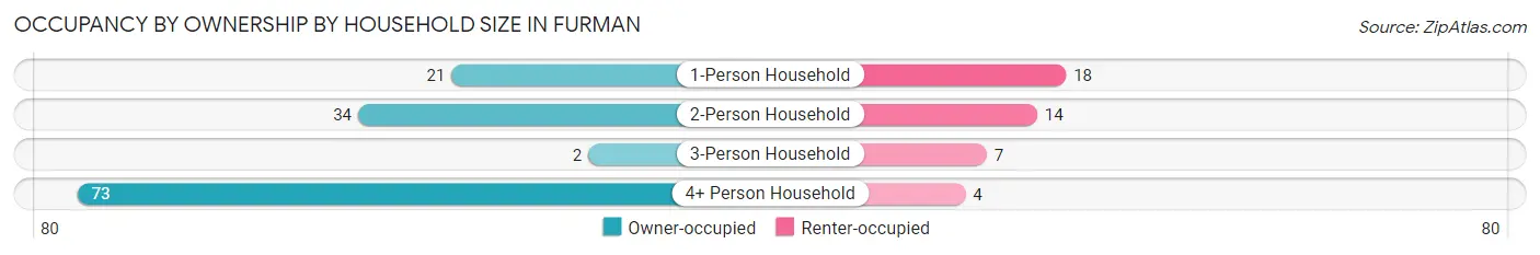 Occupancy by Ownership by Household Size in Furman