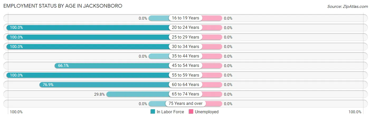 Employment Status by Age in Jacksonboro