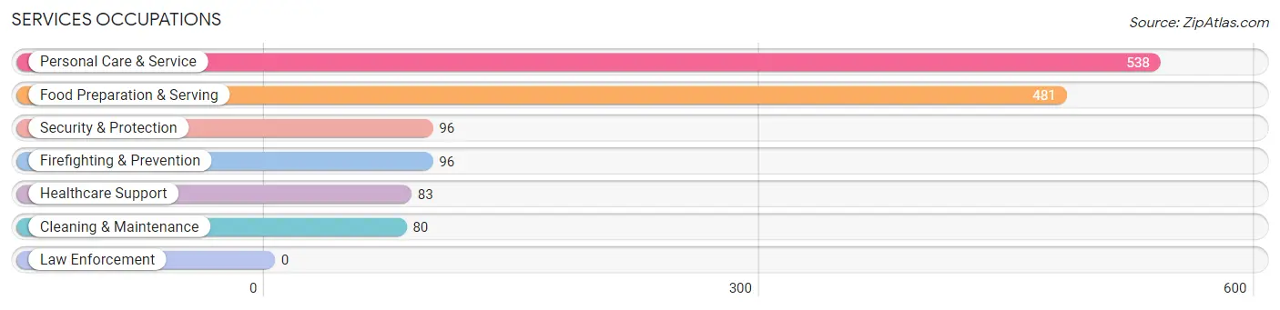 Services Occupations in James Island