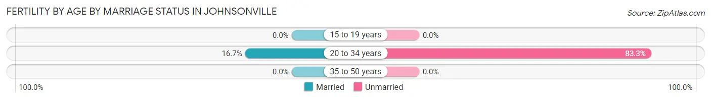 Female Fertility by Age by Marriage Status in Johnsonville