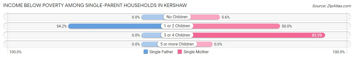 Income Below Poverty Among Single-Parent Households in Kershaw