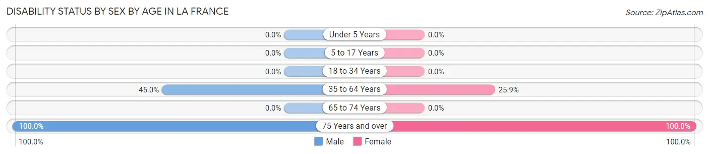 Disability Status by Sex by Age in La France