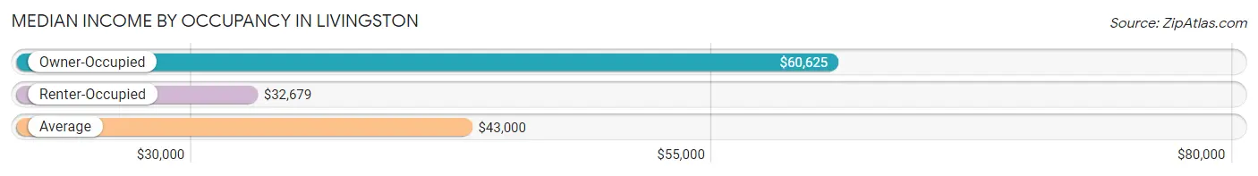 Median Income by Occupancy in Livingston