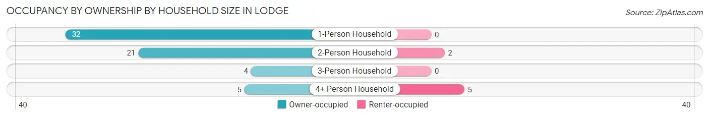 Occupancy by Ownership by Household Size in Lodge