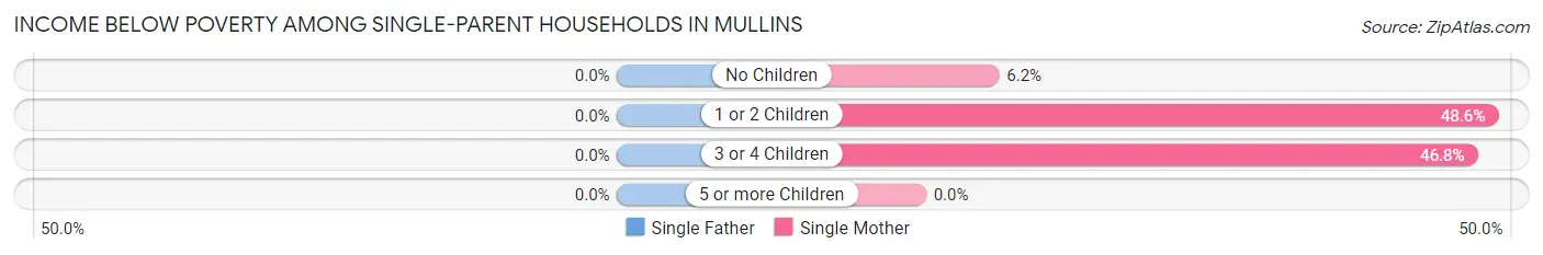 Income Below Poverty Among Single-Parent Households in Mullins
