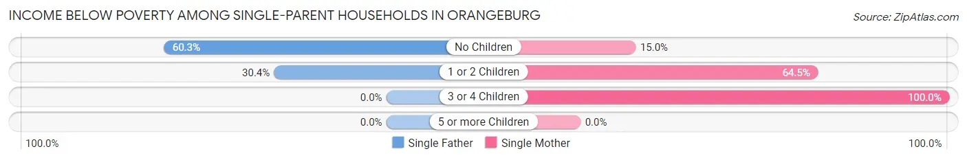 Income Below Poverty Among Single-Parent Households in Orangeburg