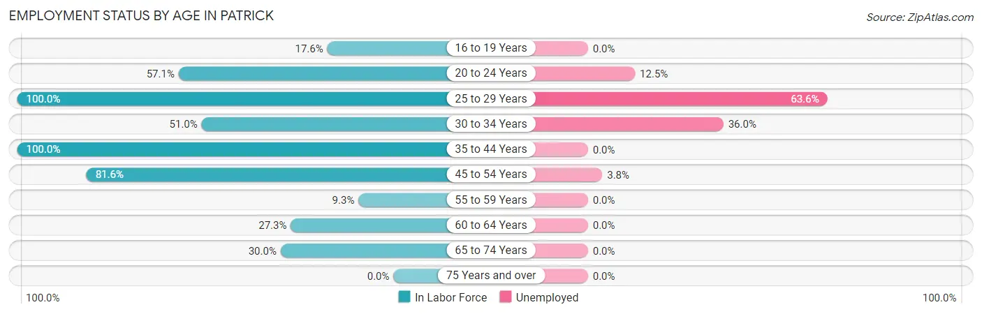 Employment Status by Age in Patrick