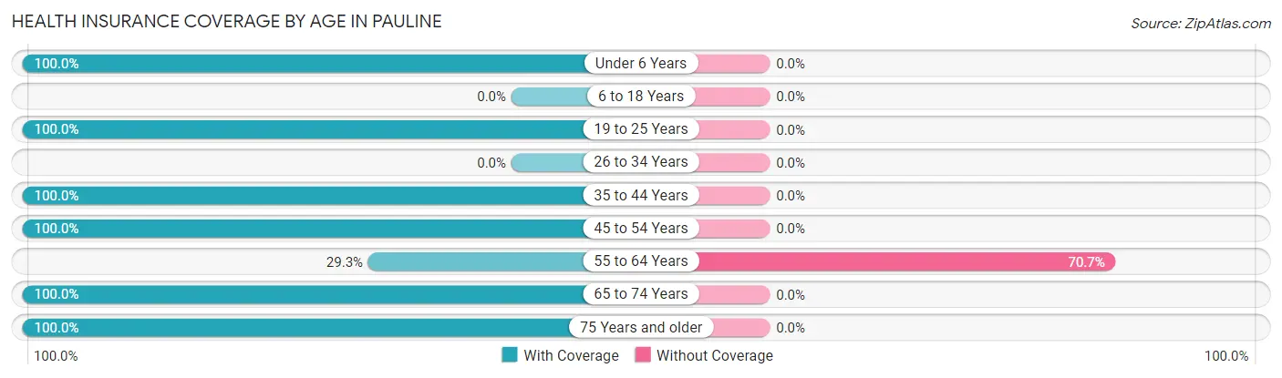 Health Insurance Coverage by Age in Pauline