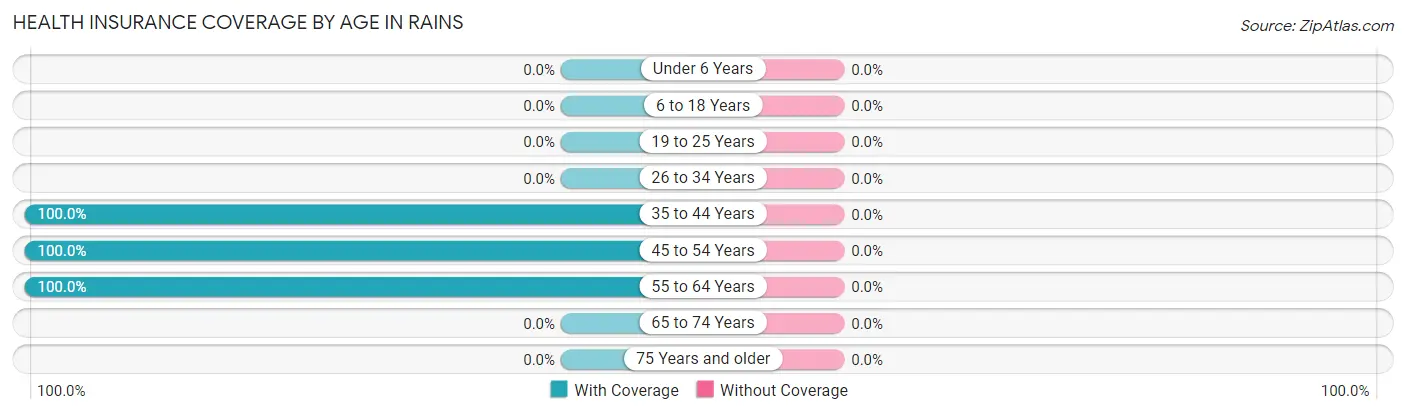 Health Insurance Coverage by Age in Rains