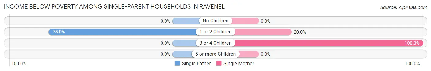 Income Below Poverty Among Single-Parent Households in Ravenel