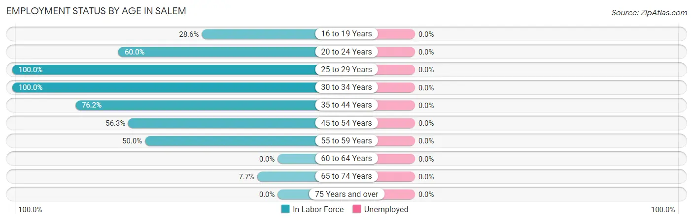 Employment Status by Age in Salem