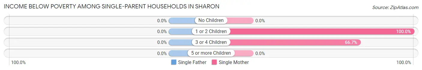 Income Below Poverty Among Single-Parent Households in Sharon