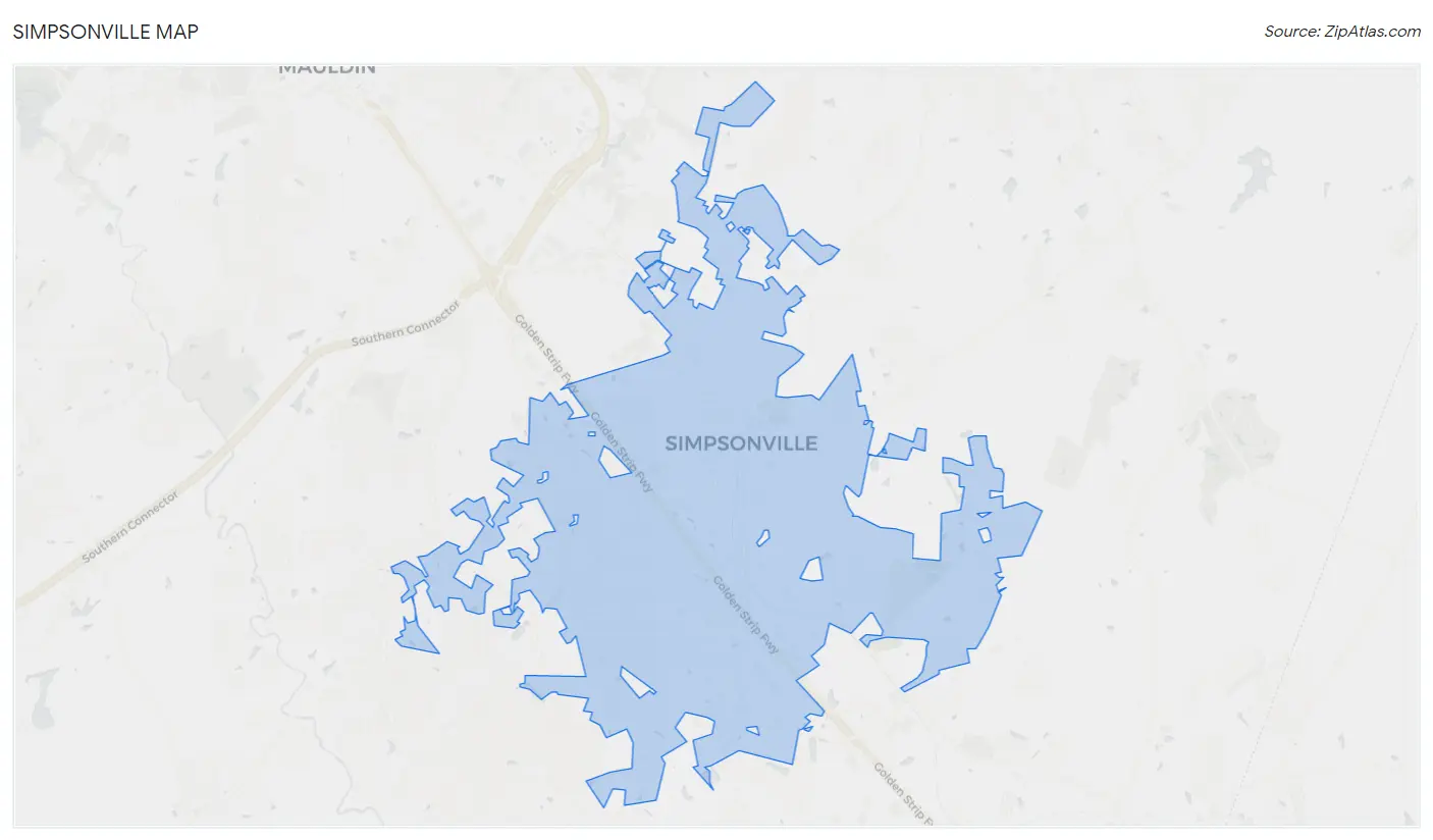 Simpsonville Map