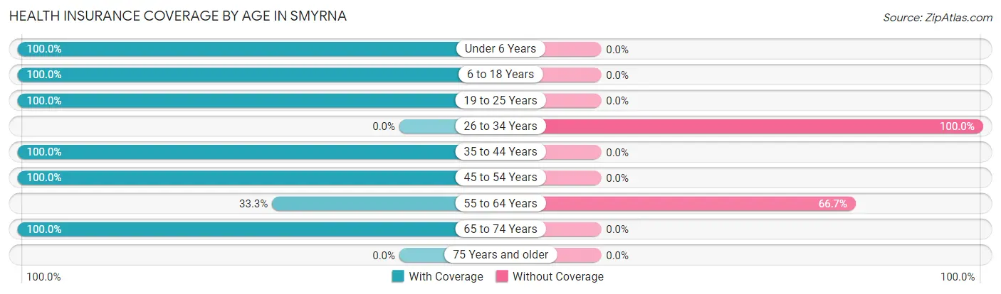 Health Insurance Coverage by Age in Smyrna