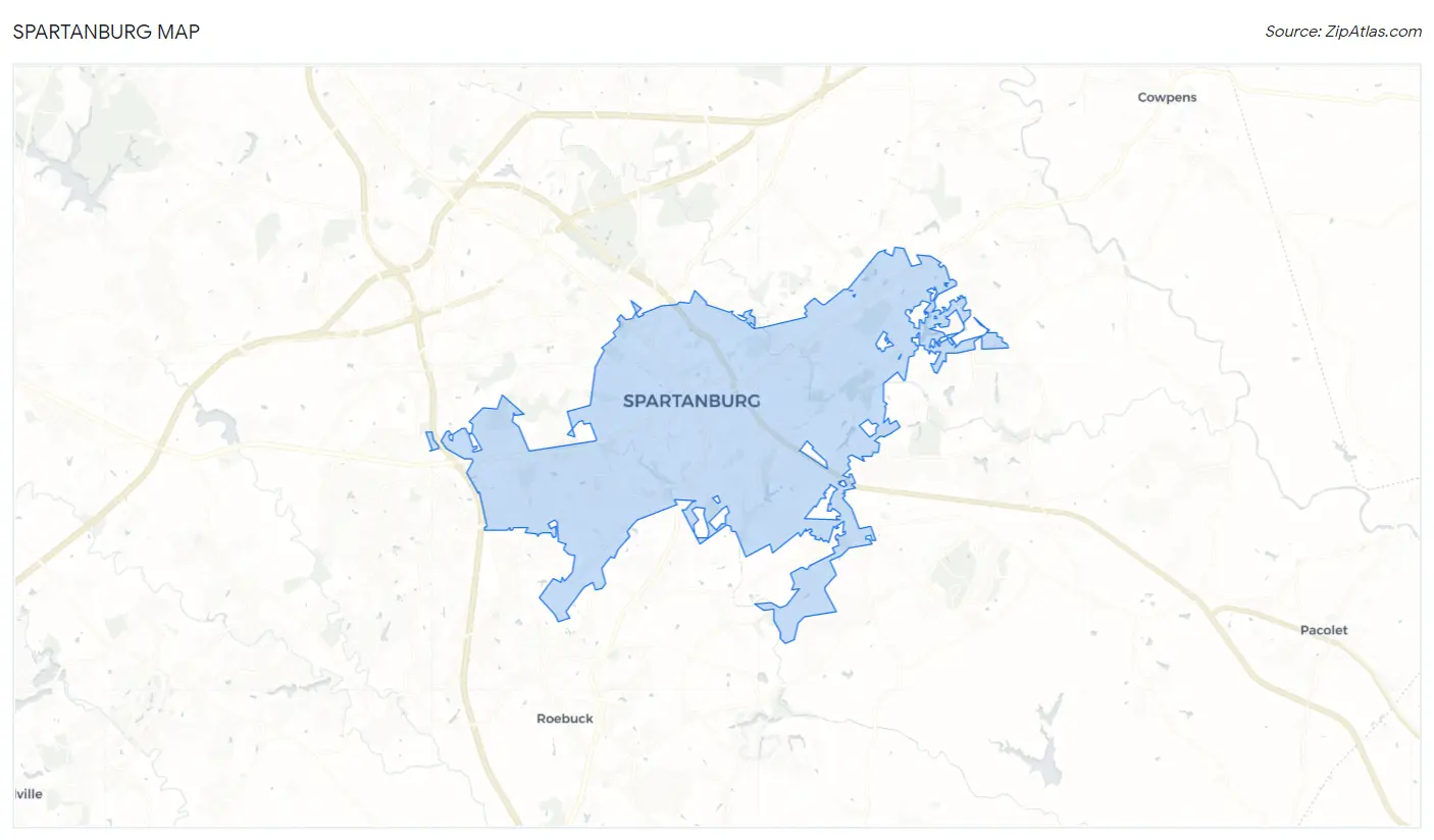 Spartanburg Map