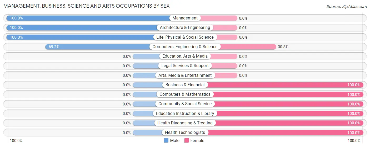 Management, Business, Science and Arts Occupations by Sex in Summerton