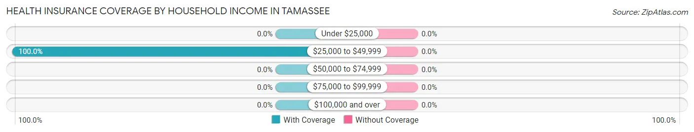 Health Insurance Coverage by Household Income in Tamassee