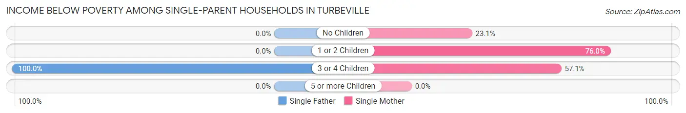 Income Below Poverty Among Single-Parent Households in Turbeville