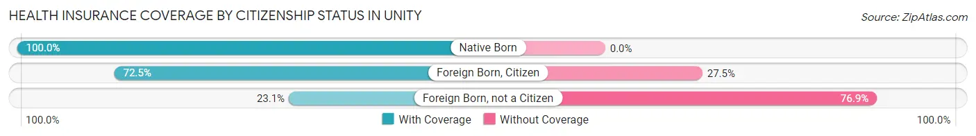 Health Insurance Coverage by Citizenship Status in Unity
