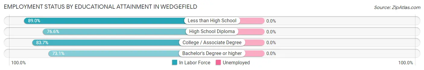 Employment Status by Educational Attainment in Wedgefield