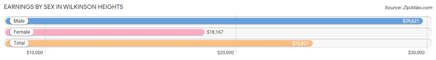 Earnings by Sex in Wilkinson Heights