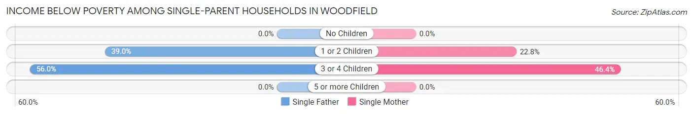 Income Below Poverty Among Single-Parent Households in Woodfield