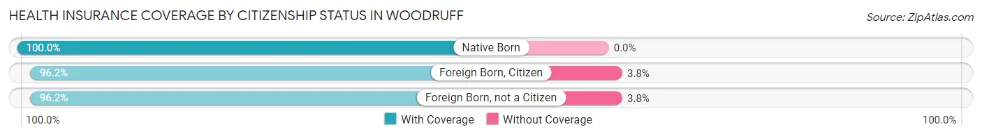 Health Insurance Coverage by Citizenship Status in Woodruff