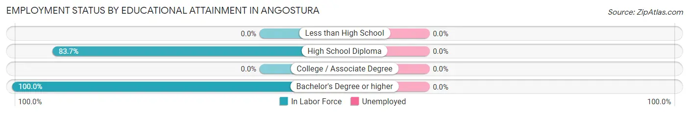 Employment Status by Educational Attainment in Angostura